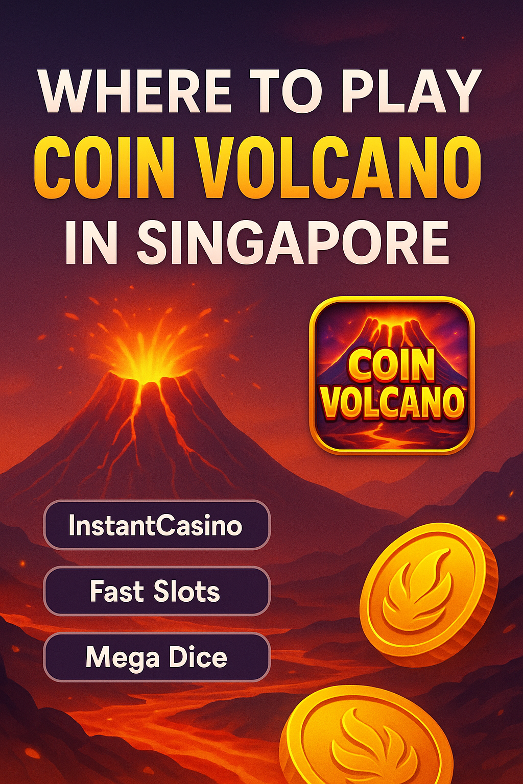 Coin Volcano Singapore in-game interface