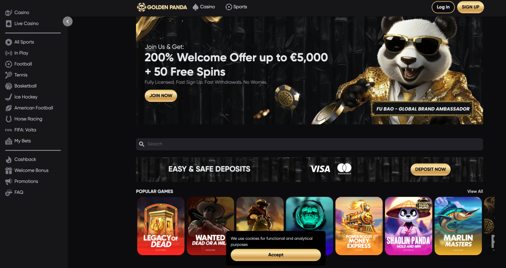 Golden Panda Desktop Interface